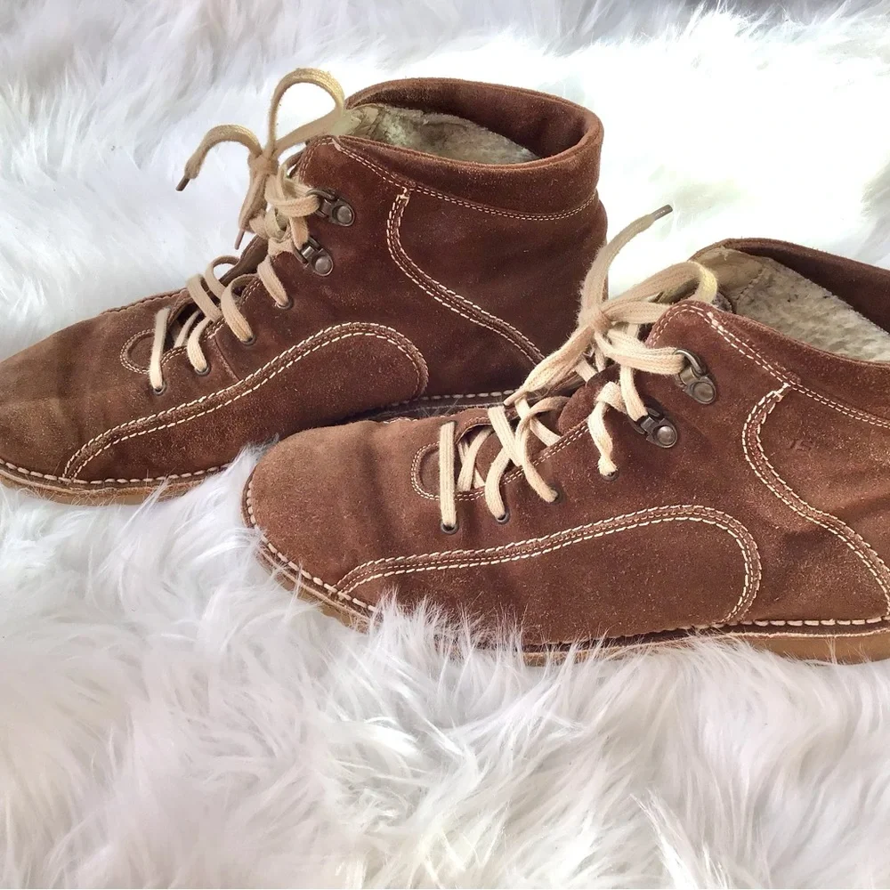 Josef Seibel Brown Suede Chukka Boots Cozy Lined Ankle Boots